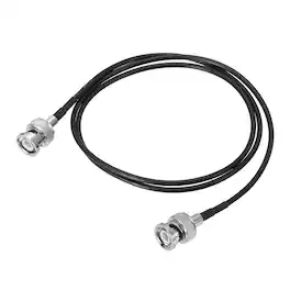 Unique Bargains - BNC Male to Male Coaxial Jumper Cable 50 Ohm 2.6 Feet RG174 - Black