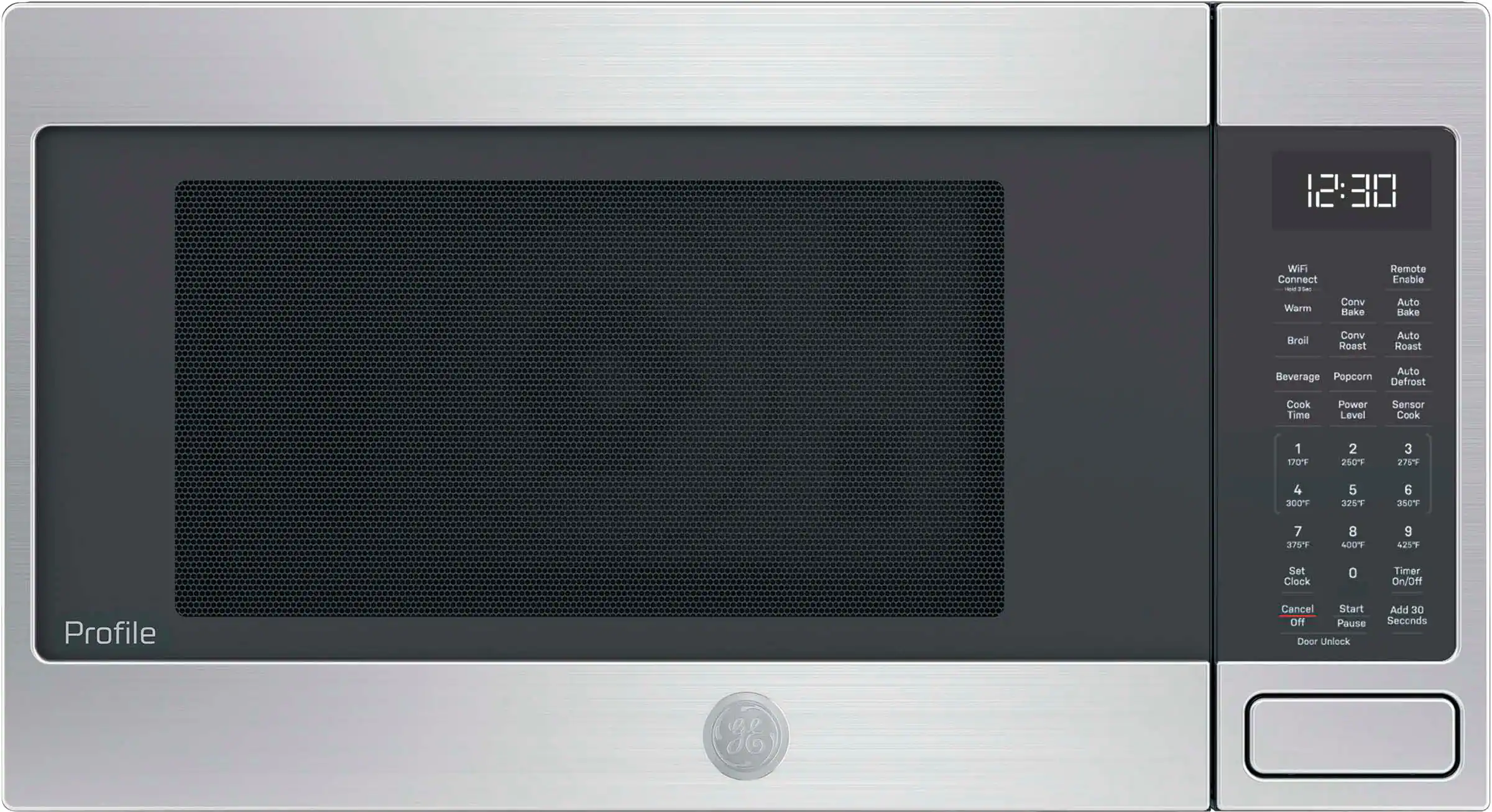 GE Profile - 1.5 Cu.Ft. Convection Countertop Microwave with Sensor Cooking and Scan to Cook Technology - Stainless Steel