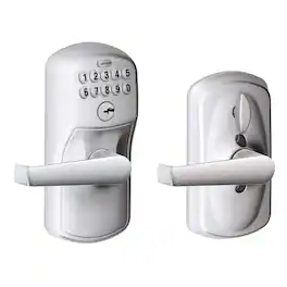 Schlage - Steel Electronic Keypad Entry Lock - Satin Chrome
