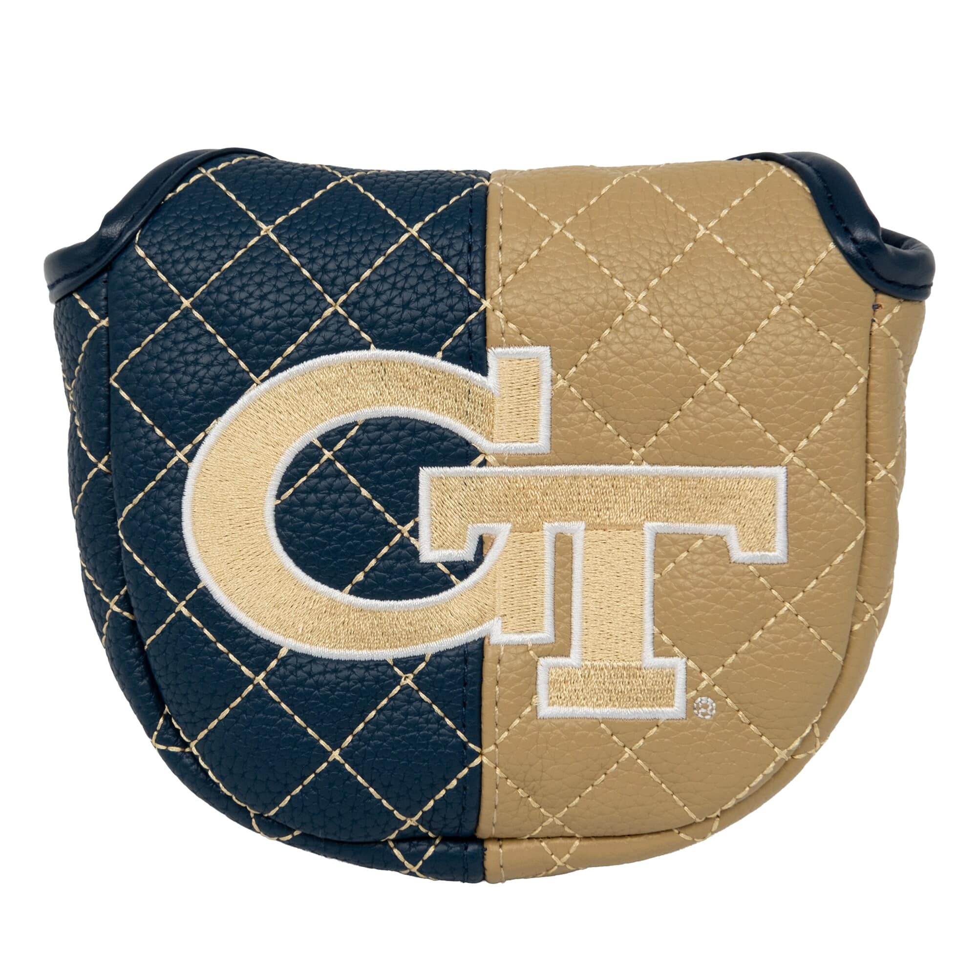 Front. Team Golf - Georgia Tech Yellow Jackets Quilted Mallet Putter Cover - Multicolor.
