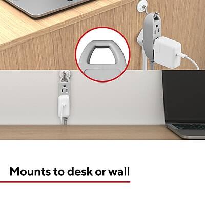 Mounts to desk or wall