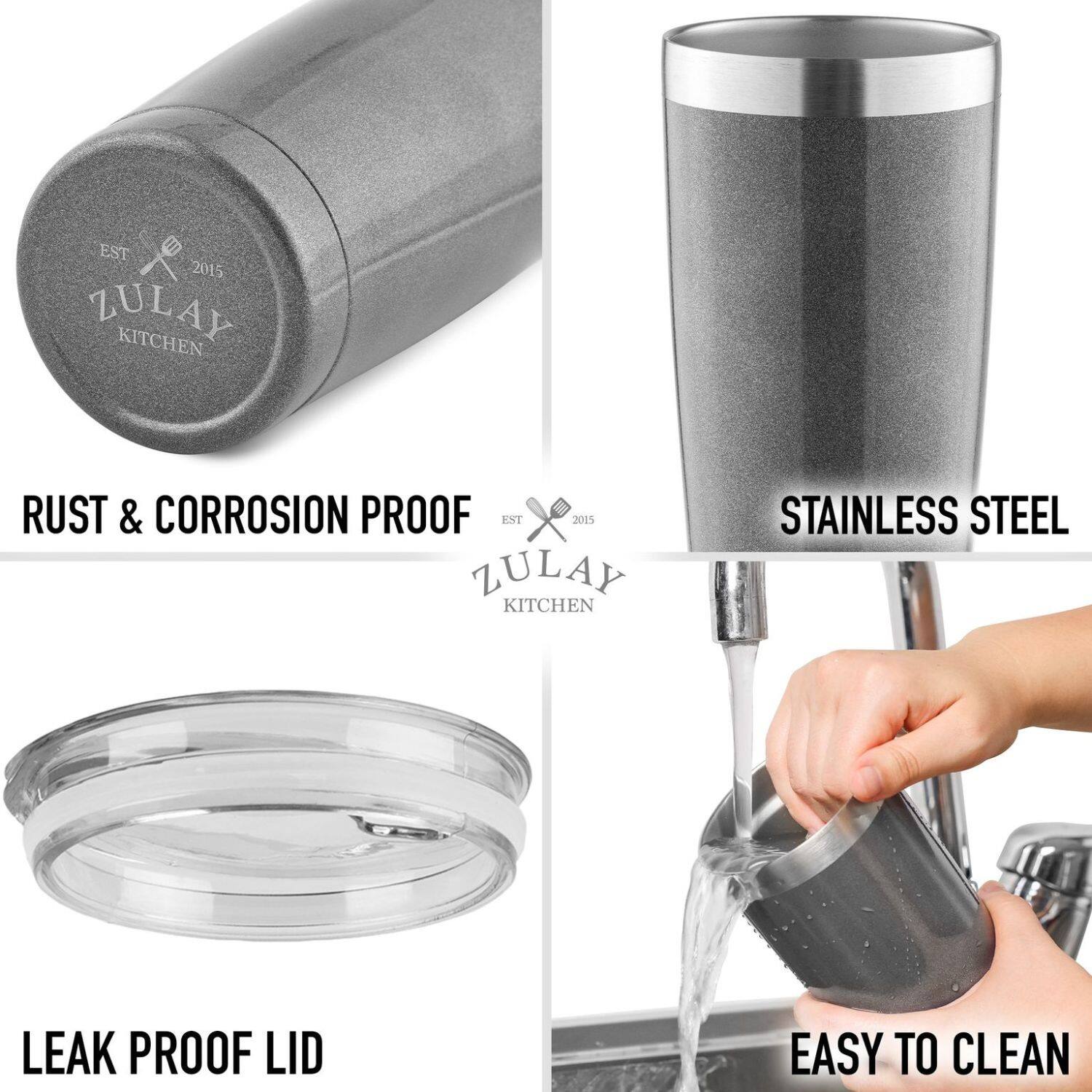 EST 2015 ZULAY KITCHEN

RUST & CORROSION PROOF

STAINLESS STEEL

LEAK PROOF LID

EASY TO CLEAN