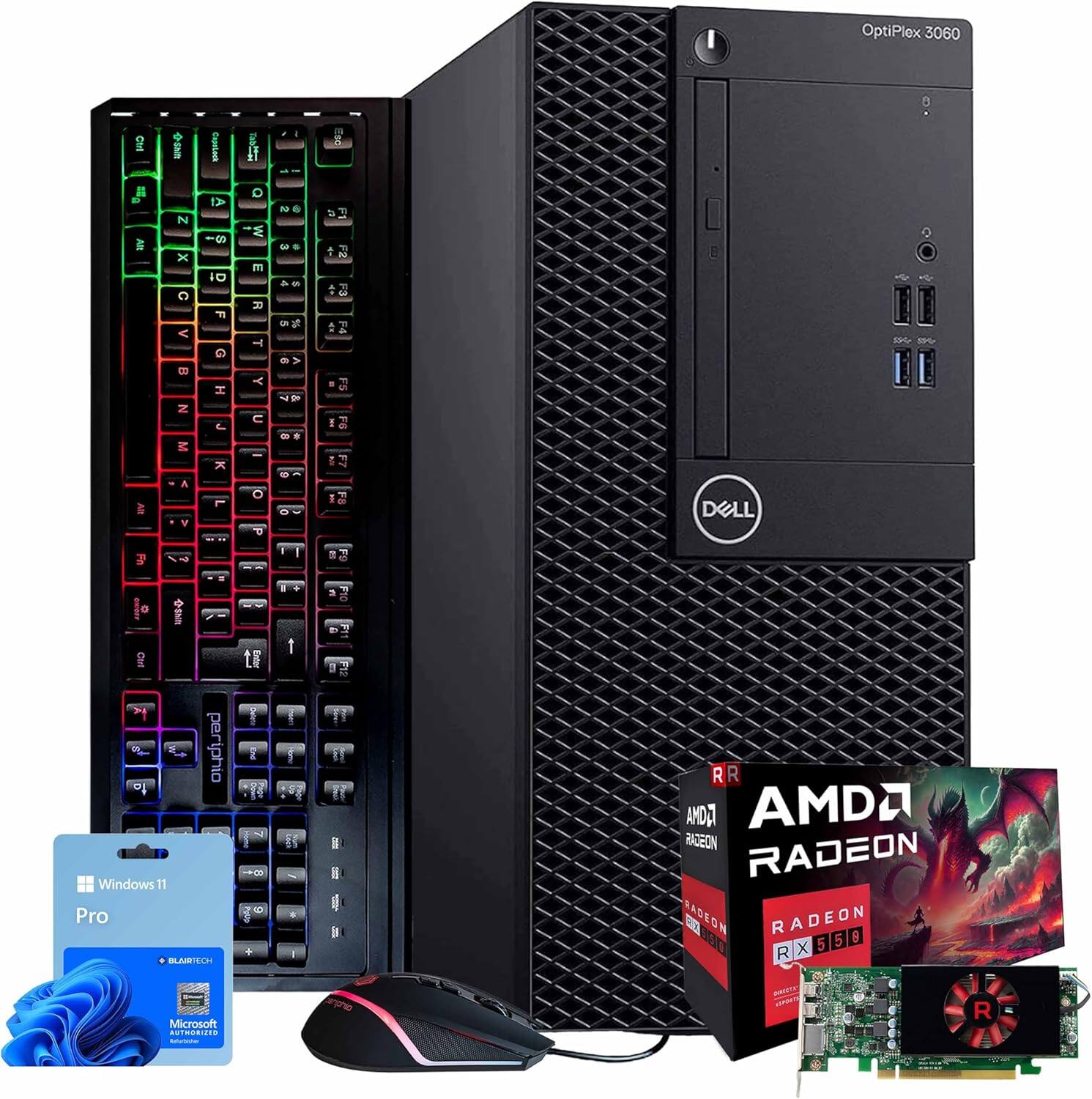 OptiPlex 3060  
AMD Radeon RX 560  
Windows 11 Pro  
Microsoft Authorized  
Blairtech
