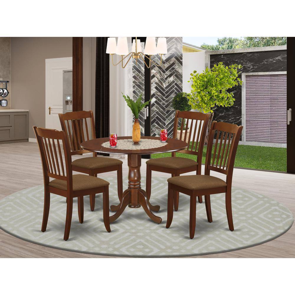 Left. East West Furniture - Dining Room Set Mahogany - Brown.