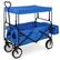 Front. Best Choice Products - Best Choice Products Collapsible Folding Outdoor Utility Wagon with Canopy Garden Cart w/ Removable Canopy - Blue - Blue.