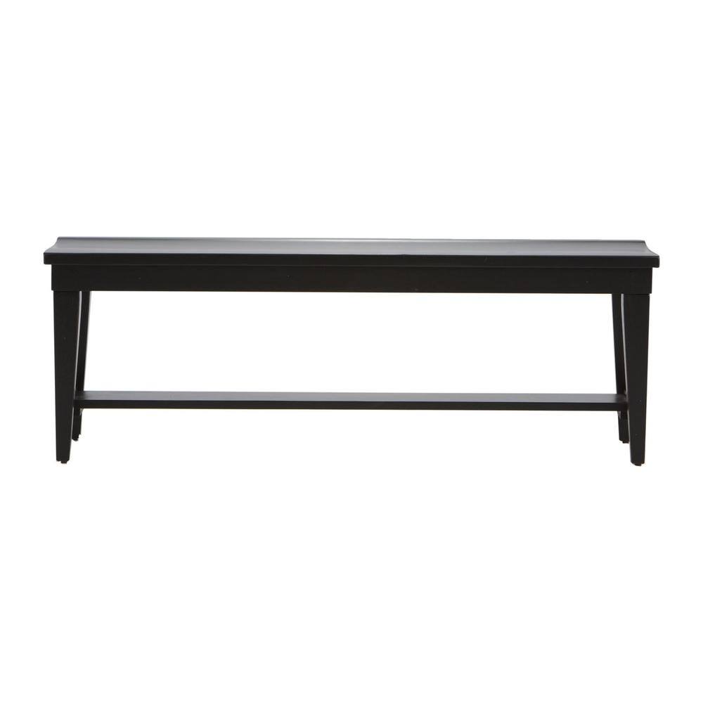Front. Liberty Furniture Industries - Hearthstone Ridge Bench - Black (RTA) in Tobacco - Brown.