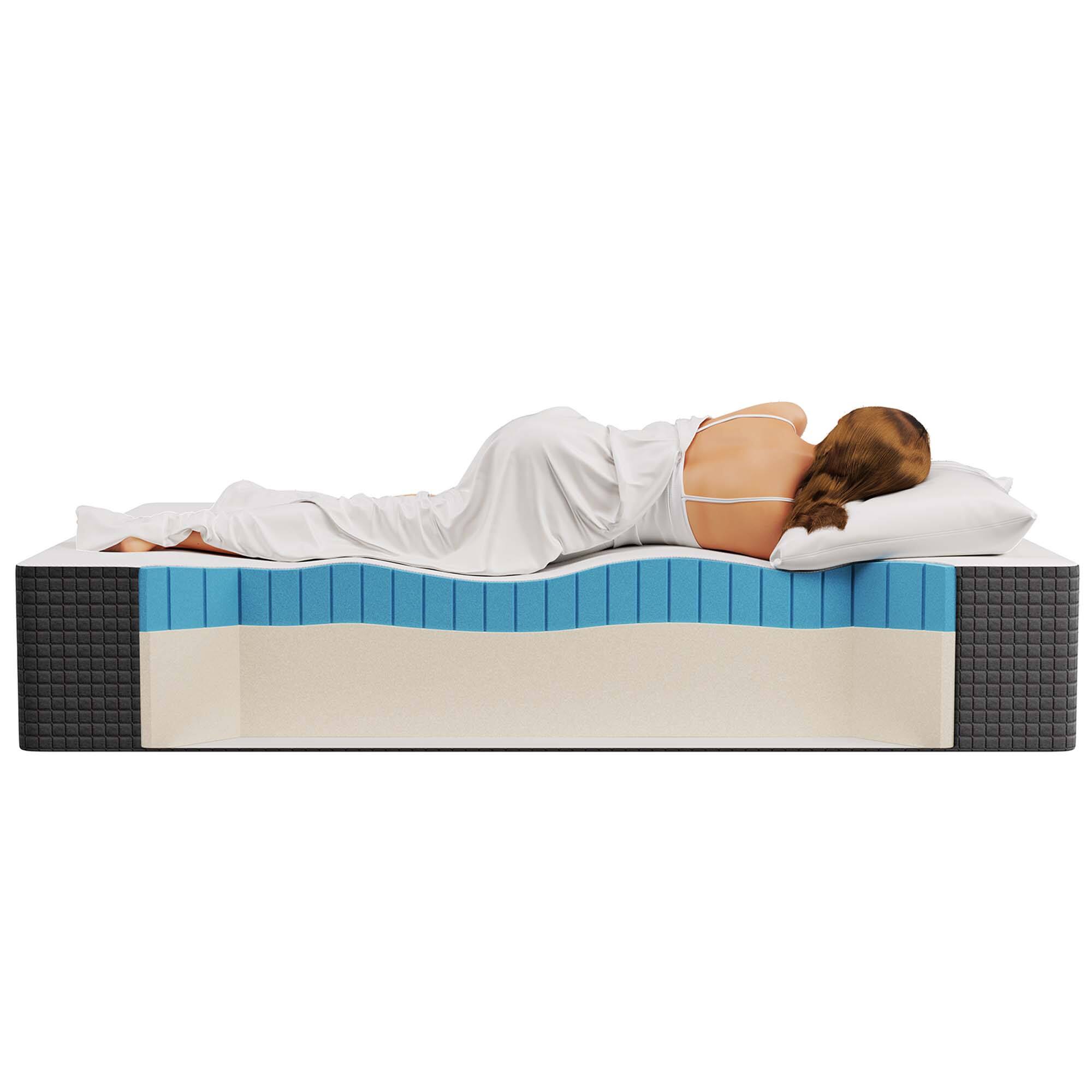 Alt View 5. Modway - Aveline 14" Memory Foam King Mattress by Modway - White.