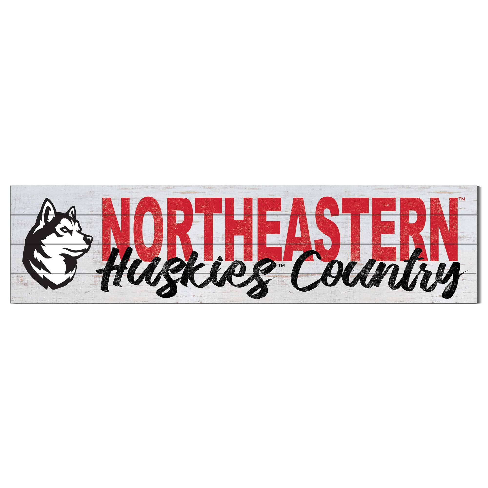 Northeastern Huskies 40'' x 10'' Logo Sign
