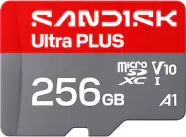 256GB SanDisk Ultra PLUS microSD UHS-I Card
