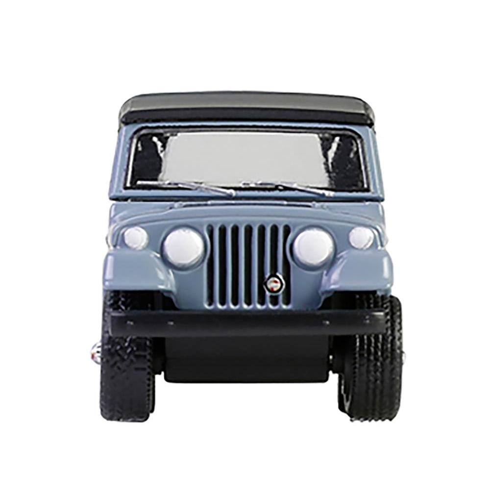 Alt View 1. Greenlight - 1968 Jeep Jeepster Commando SC-1 Gray Black Stripes Top with Canoe Trailer Rack Canoe Kayak 1/64 Hitch & Tow Series 32 - Gray with Black.