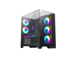 GAMEMAX - infinity plus pc atx mid-tower chassis-black - Black