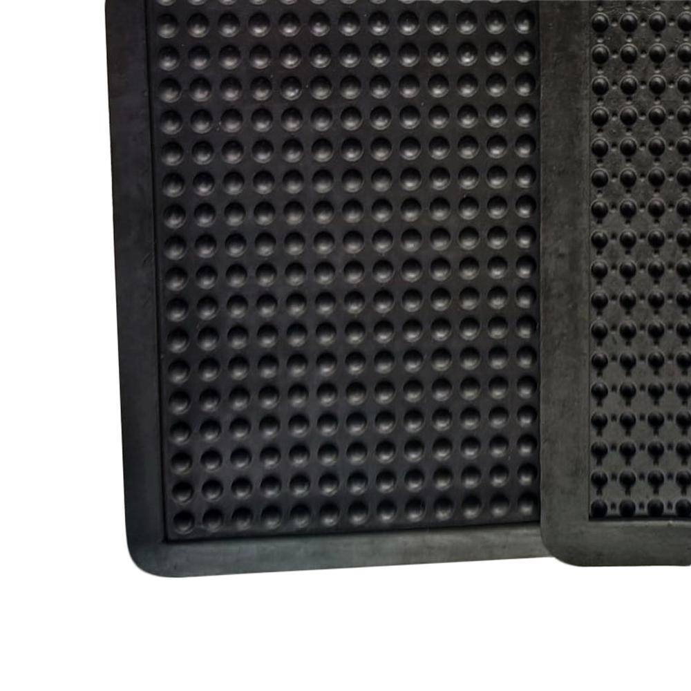 Angle. Floortex - Doortex Black Anti-Fatigue BubbleMat - 24" x 35" - Black.