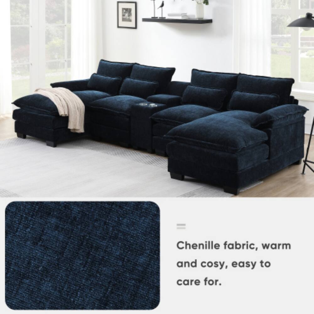Chenille fabric, warm and cosy, easy to care for.