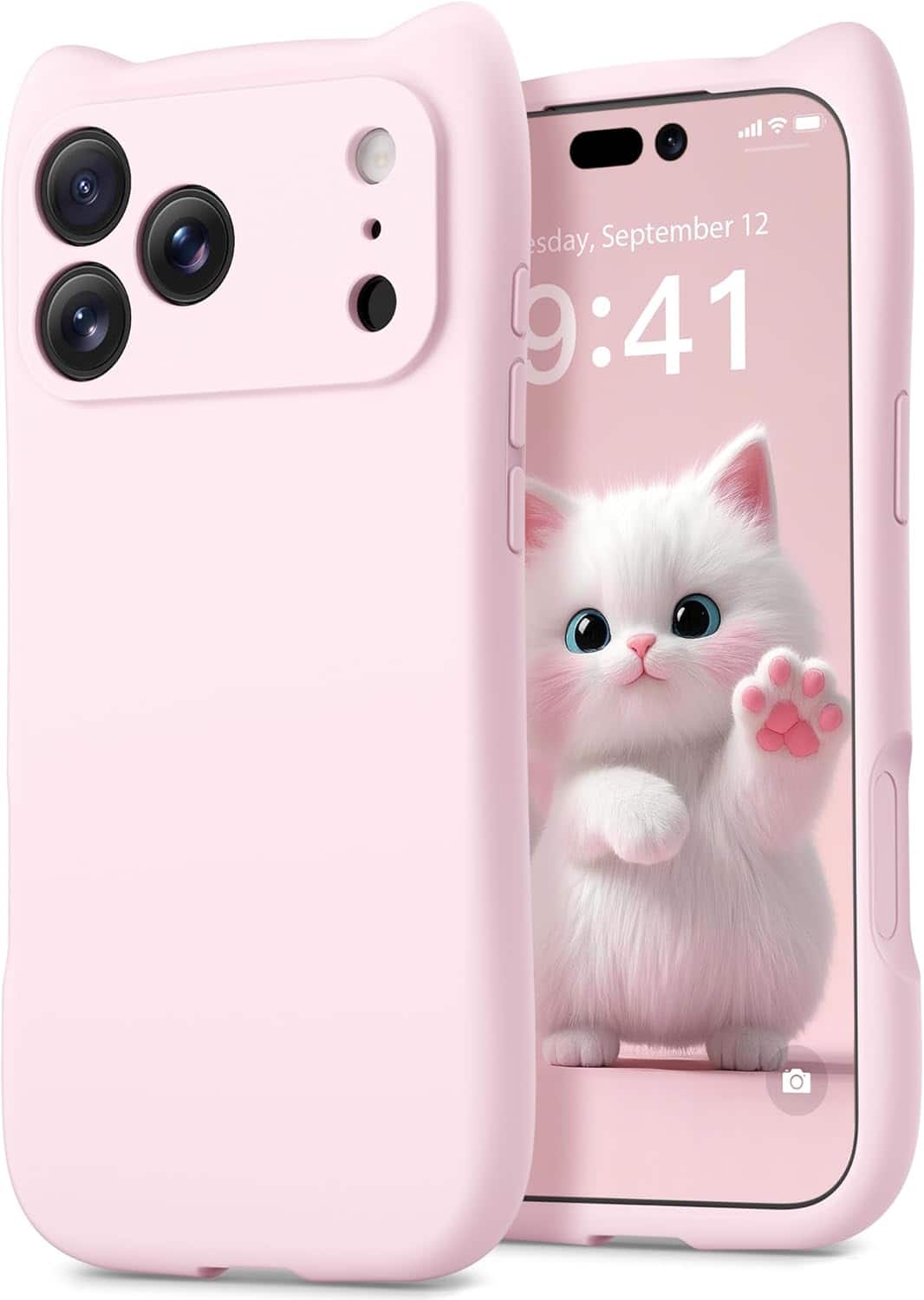 FINEAK - Magnetic for iPhone 17 Pro Max Case, Full Camera Protection - Pastel Pink