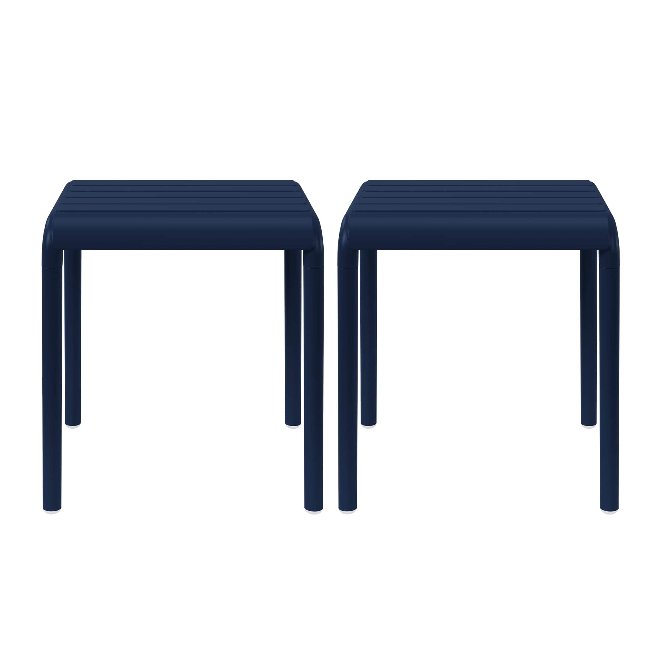 WestinTrends - Playa Plastic Modern Outdoor Patio Accent Side Tables (Set of 2) - Navy Blue price history on PriceWatchPro