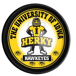 The Fan-Brand - Iowa Hawkeyes 18'' x 18'' Mascot Slimline Illuminated Wall Sign - Multicolor