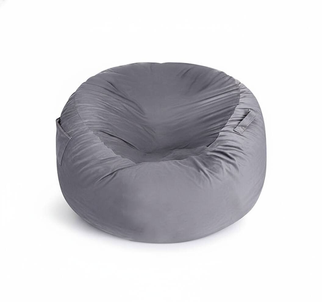 Front. AOITUN - 4Ft Bean Bag Chair for Dorms with Gel Foam Support, Memory Foam Comfort - Gray.