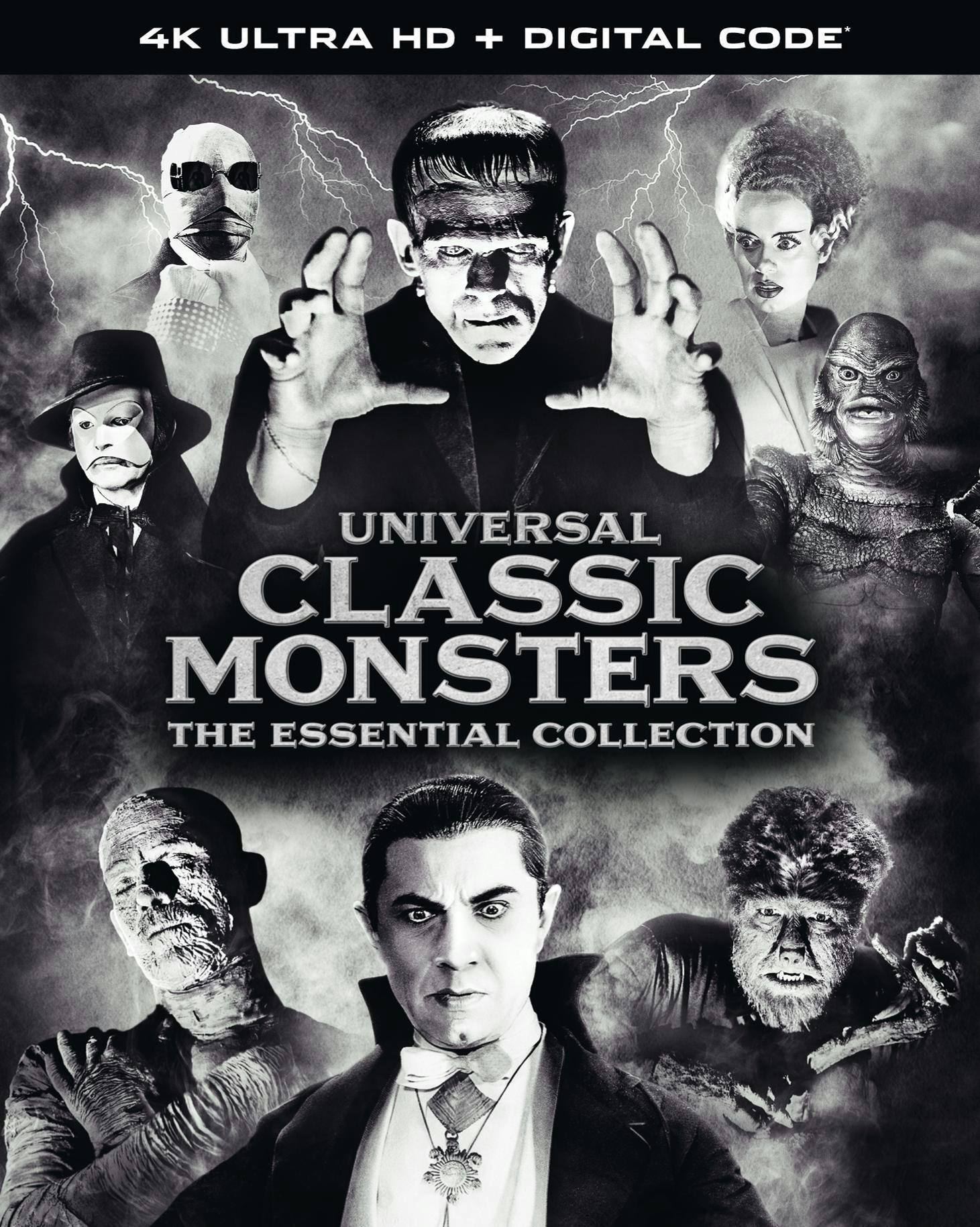 Angle. Universal Classic Monsters: The Essential Collection   - 4K Blu-Ray.