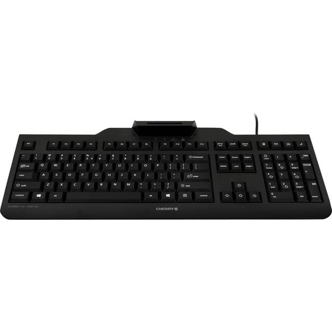 CHERRY - KC 1000 SC Security Keyboard - Cable Connectivity - USB Interface - 104 Key - English (US) - Black