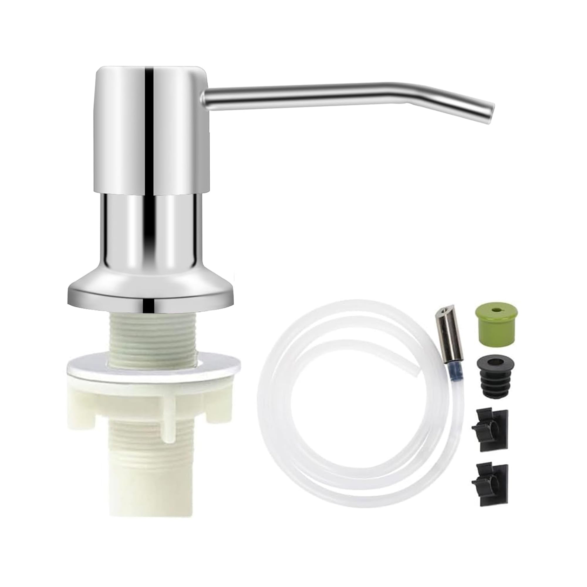 Front. Dapper Styles - Touchless Automatic Soap Dispenser For Kitchen Bathroom Sink Built In Brushed Nickel Liquid Commercial Elec... - Electroplated-tube.