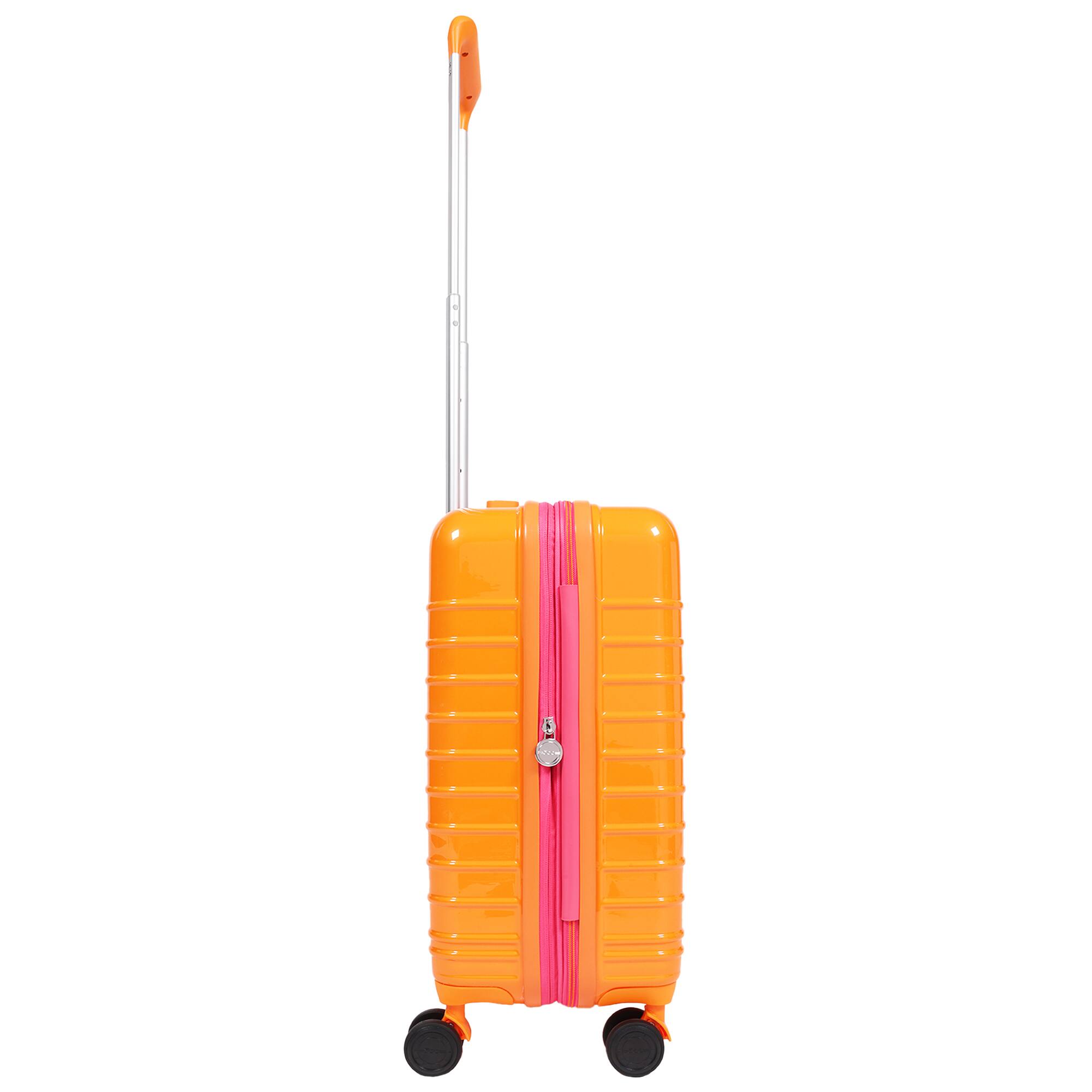 Left. Ful - 22" Expandable Hardside Carry-On Spinner - ORANGE.