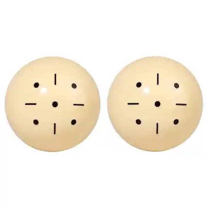 Front. GSE Games & Sports Expert - 2 1/4-Inch Black Dot Training Cue Ball, AAA-Grade PRO Cup Standard Pool Billiard Cue Ball -2 Pack - Black/Black.