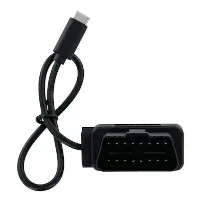 Front. Momento - OBD8 USB-C to OBD-II Port Installation Adapter - Black.
