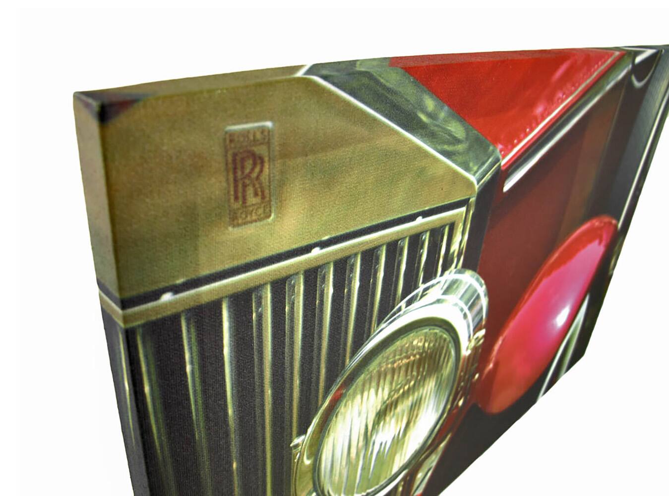 Alt View 1. Zeckos - Pair of Classic Cars Printed Canvas Wall Hangings - Multicolored.