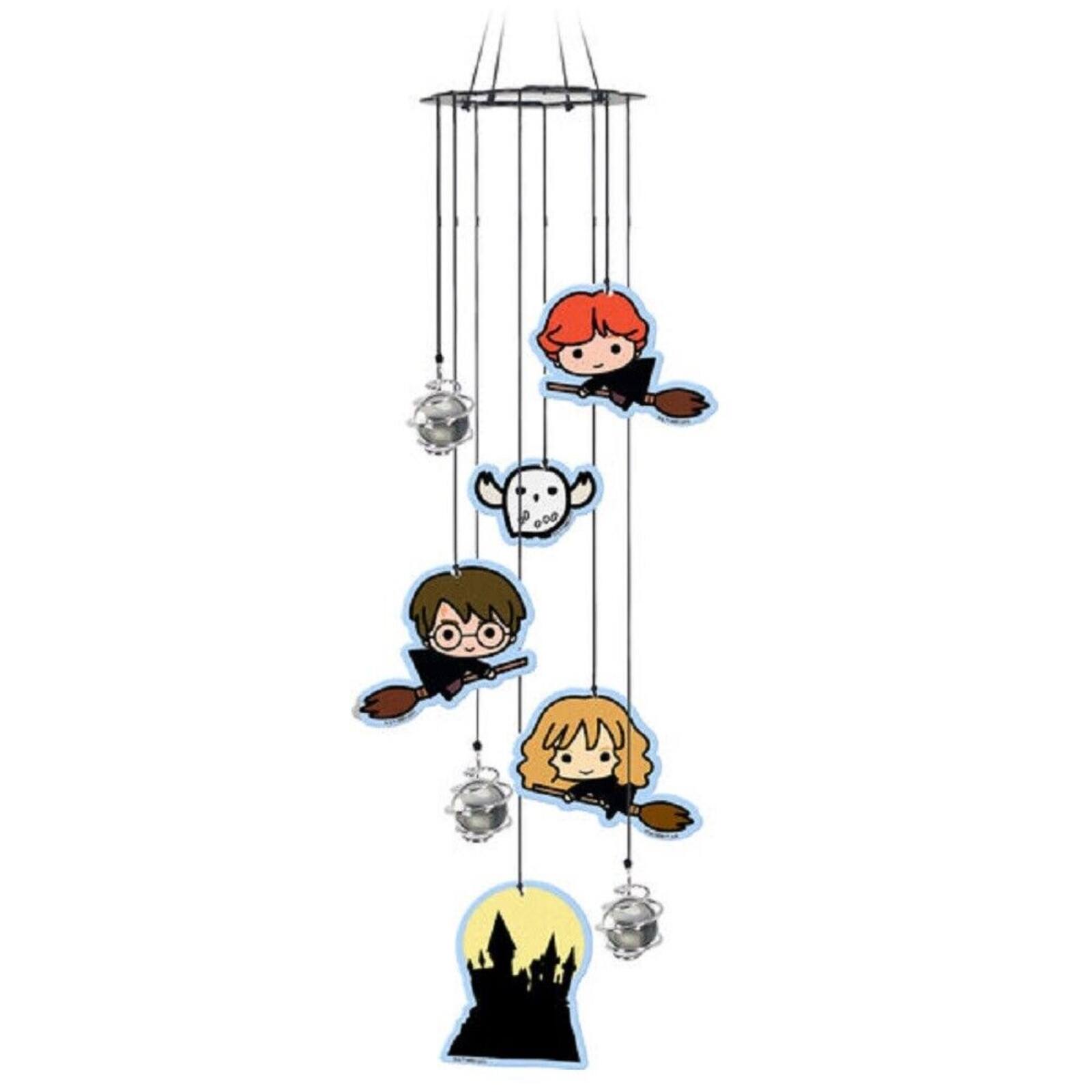 Front. Spoontiques - Harry Potter Characters on Brooms Windchime Outdoor Garden Wind Chime 17 Inch.