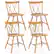 Front. Costway - Dining Chairs Set of 4 Farmhouse Kitchen Chair with Rubber Wood Frame - Natural.