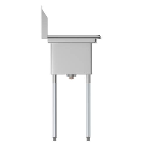 Alt View 3. Koolmore - 25 in. One Compartment Stainless Steel  Sink with Drainboard, Bowl Size 10" x 14" x 10" SA101410-12L3. - Stainless Steel.