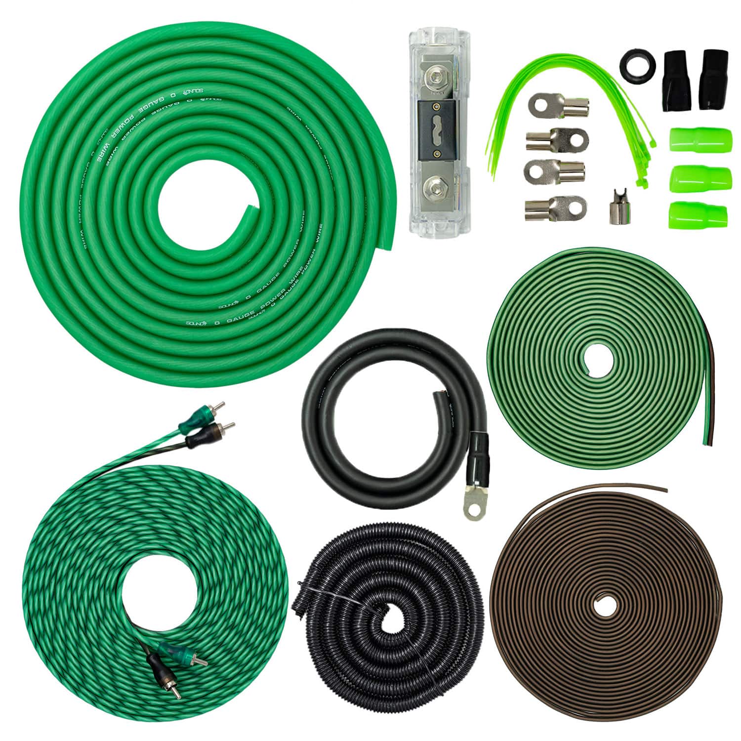 SoundBox - VSK-0, 1/0 Gauge 2 Channel Amplifier Install Wiring Kit w/ 20 Feet Wire price history on PriceWatchPro