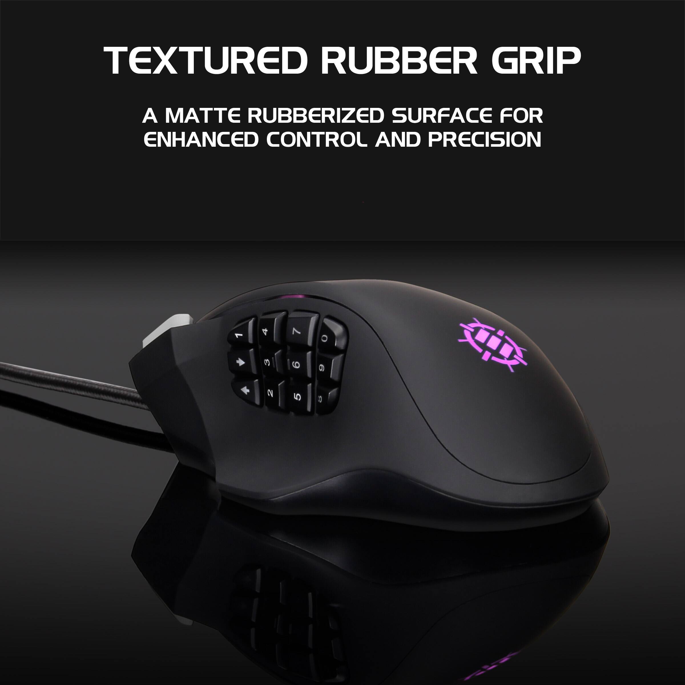 TEXTURED RUBBER GRIP  
A MATTE RUBBERIZED SURFACE FOR ENHANCED CONTROL AND PRECISION