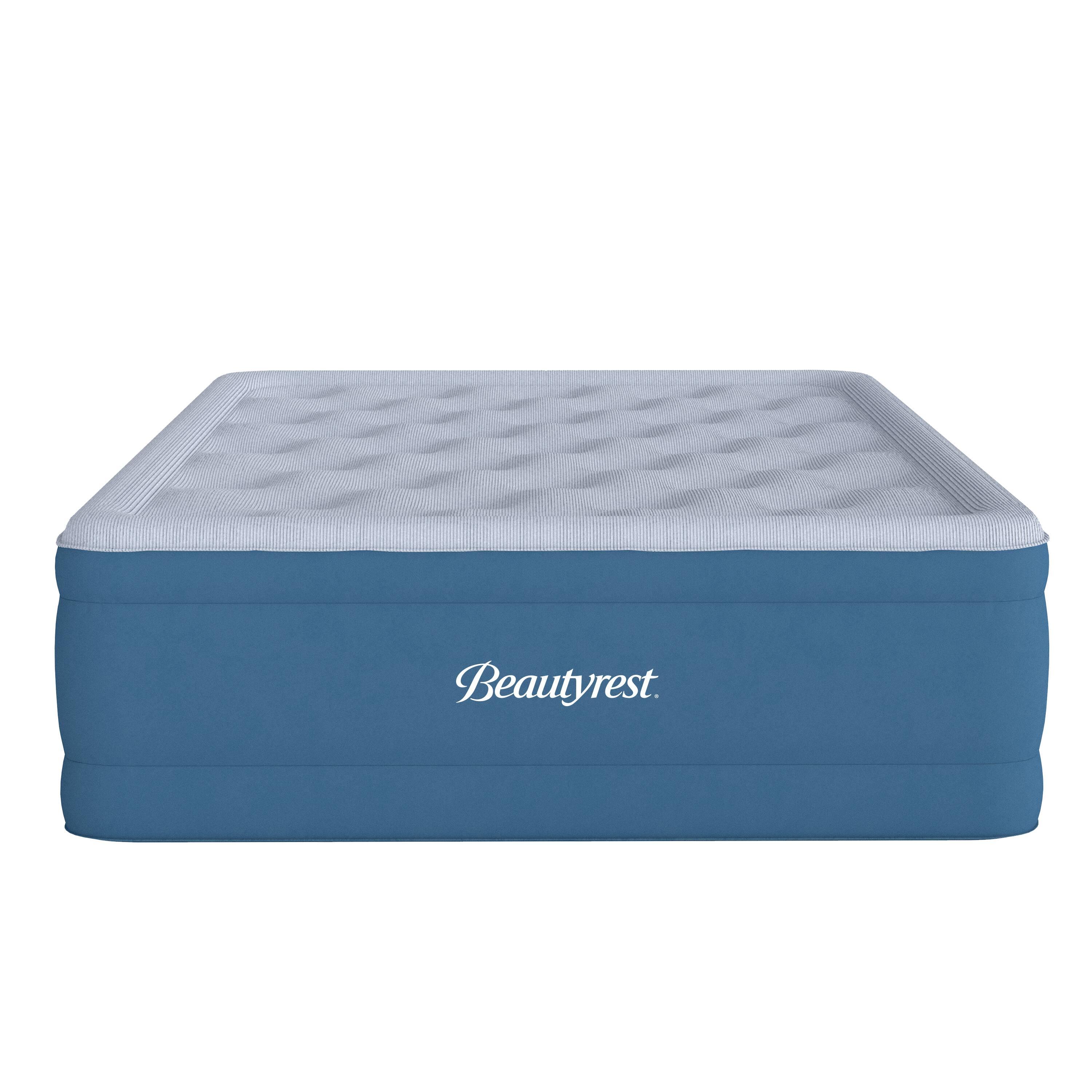Alt View 2. Beautyrest - 20" Sensair Air Mattress, Built-in Pump, Cooling Top, 750 lb Capacity-Queen - Gray/Blue.