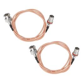 Unique Bargains - 2pcs 4.92FT 3G-SDI Cable BNC Male to Female HD-SDI RG179 Coaxial Video Jumper for CCTV Monitor - Orange
