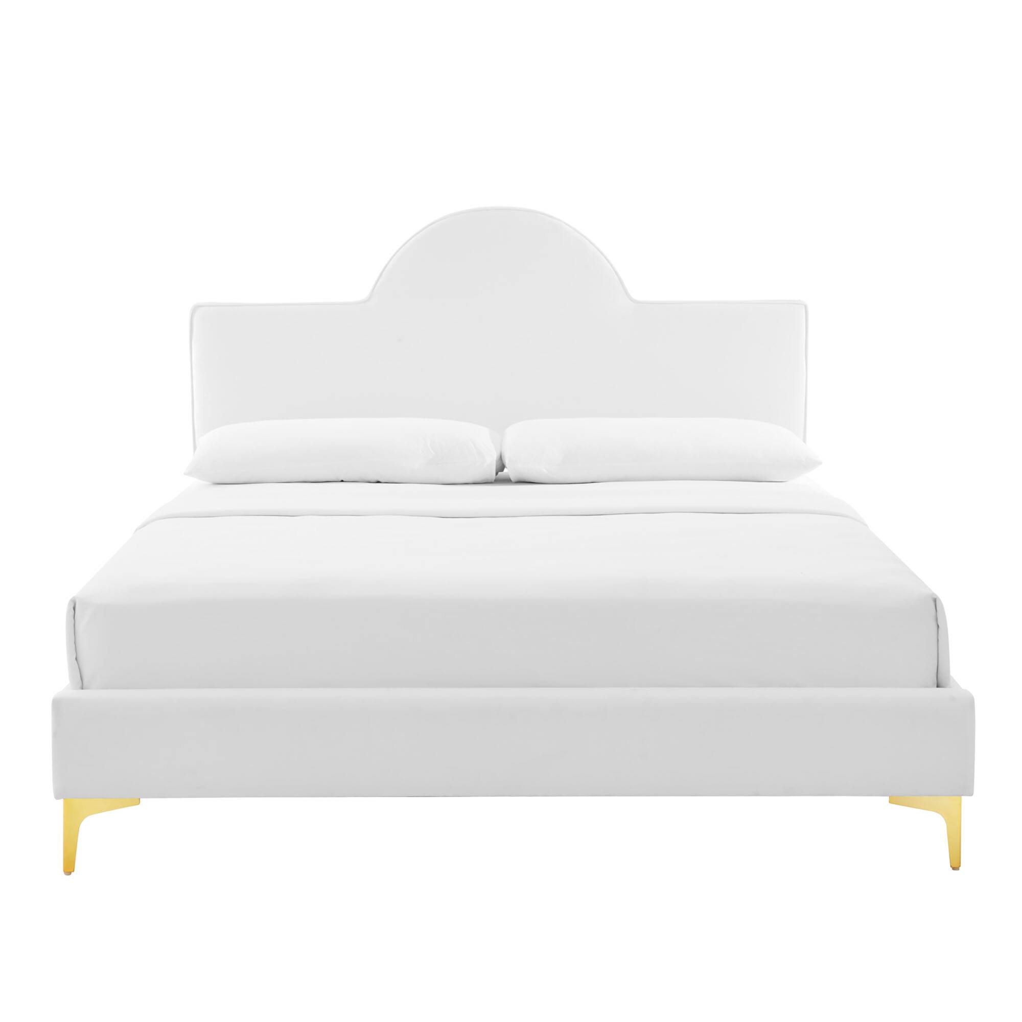 Alt View 5. Modway - Gwyneth Tufted Performance Velvet Full Platform Bed - White.
