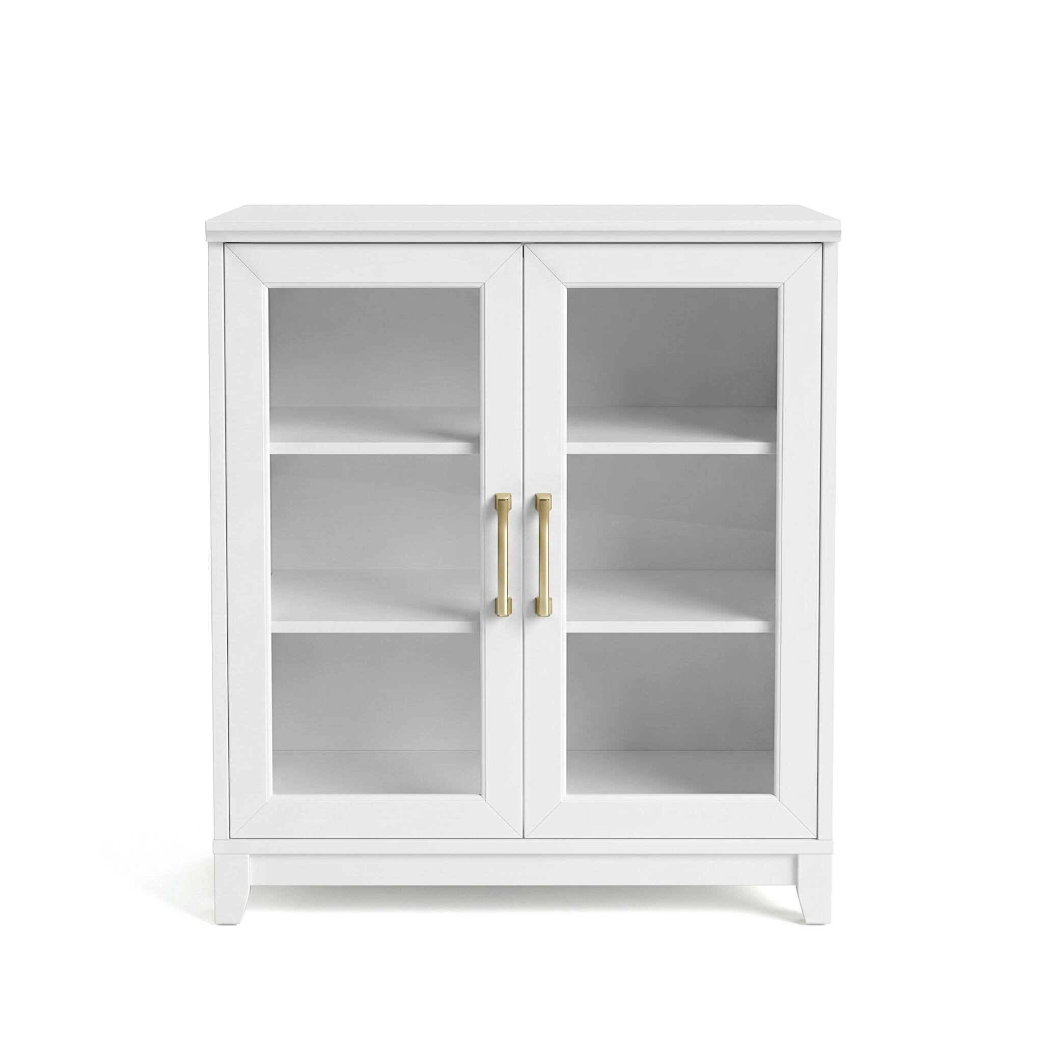 Alt View 10. Martha Stewart - 2PK 2-Door Cabinets with Soft-Close Doors-Premium Hardware - White Frame/Gold Hardware.