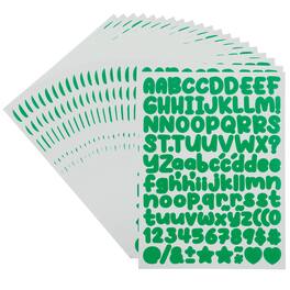 Unique Bargains - 30 Sheets Letter Stickers, 3360pcs 1/2" Vinyl Letter/Number Stickers for Mailbox, Poster Board, Scrapbooking, Bottle - Dark Green