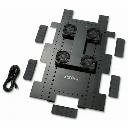 Front. APC - Roof Fan Tray 120VAC 50/60HZ for NetShelter SX 600mm Wide 1070mm Deep Enclosures - 440 CFM - 51 dB(A) - Black.