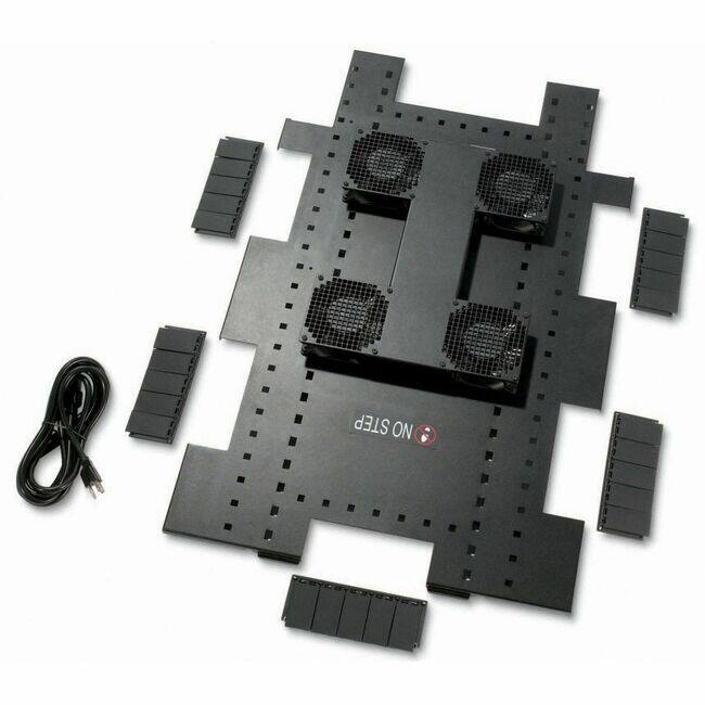 Front. APC - Roof Fan Tray 120VAC 50/60HZ for NetShelter SX 600mm Wide 1070mm Deep Enclosures - 440 CFM - 51 dB(A) - Black.