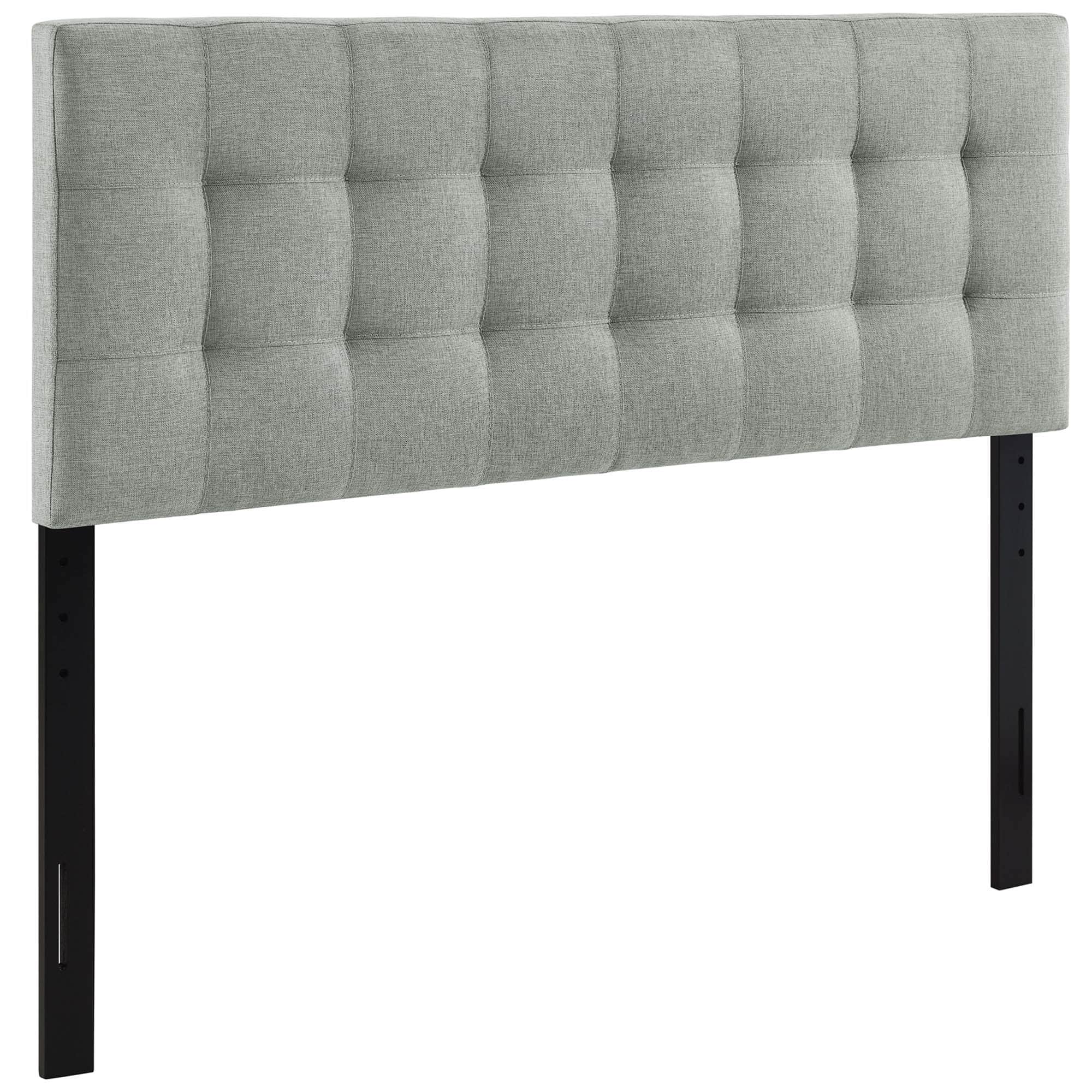 Lily Upholstered Fabric Full Headboard by Modway - Gray