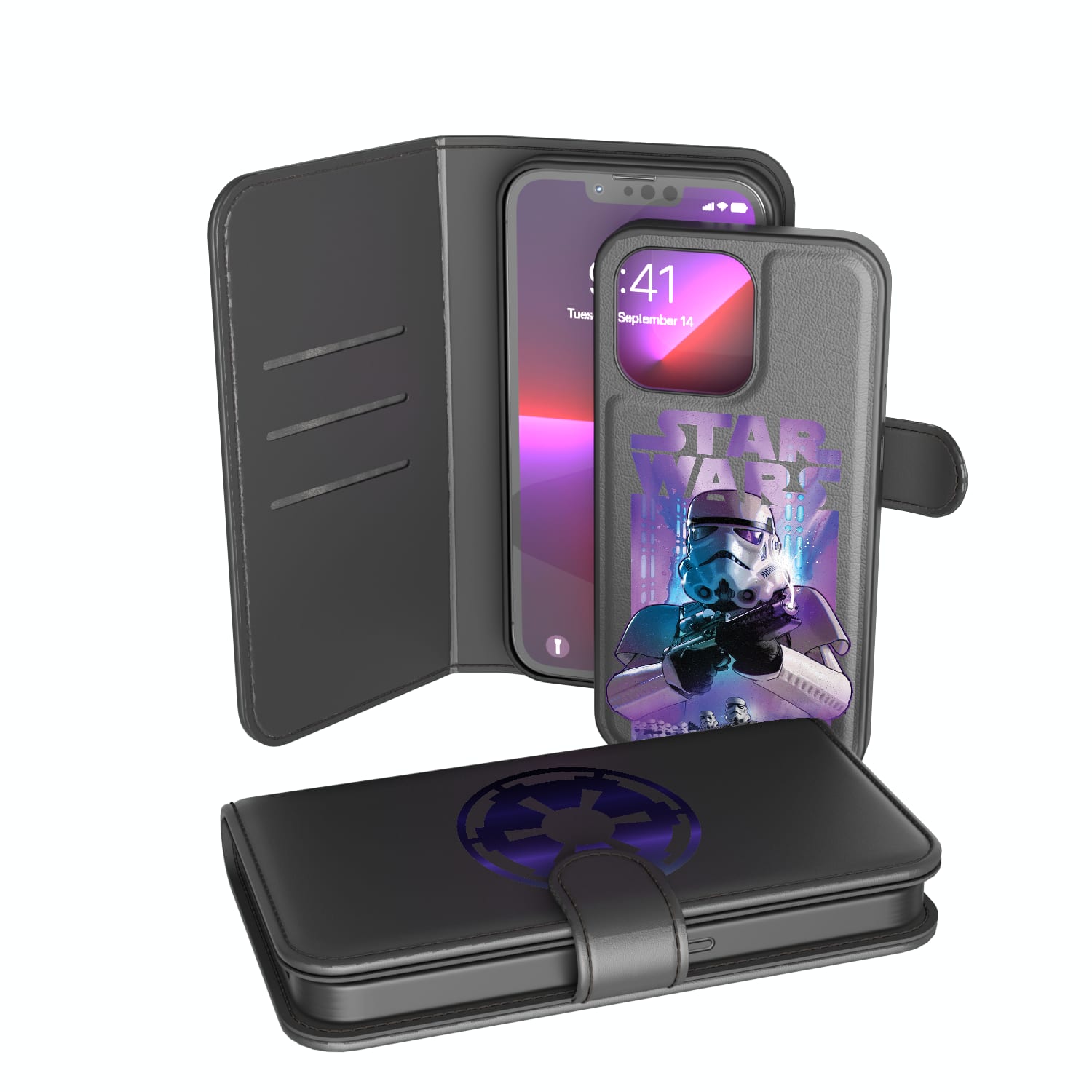 Keyscaper - Star Wars: A New Hope Portrait Collage Wallet Phone Case - Apple iPhone XR - Stormtrooper