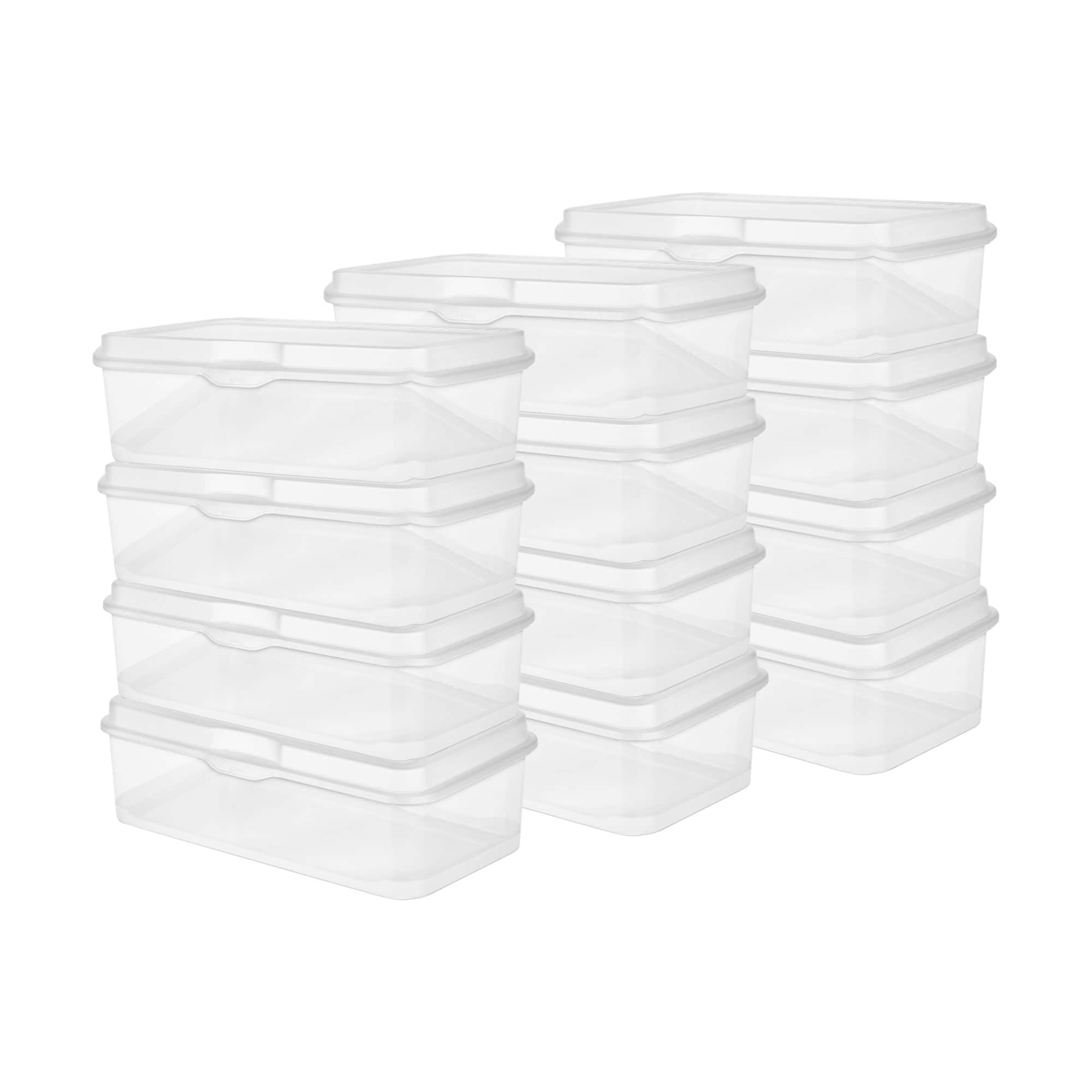 Sterilite - Plastic Stacking FlipTop Latching Storage Container, (12 Pack) - Clear
