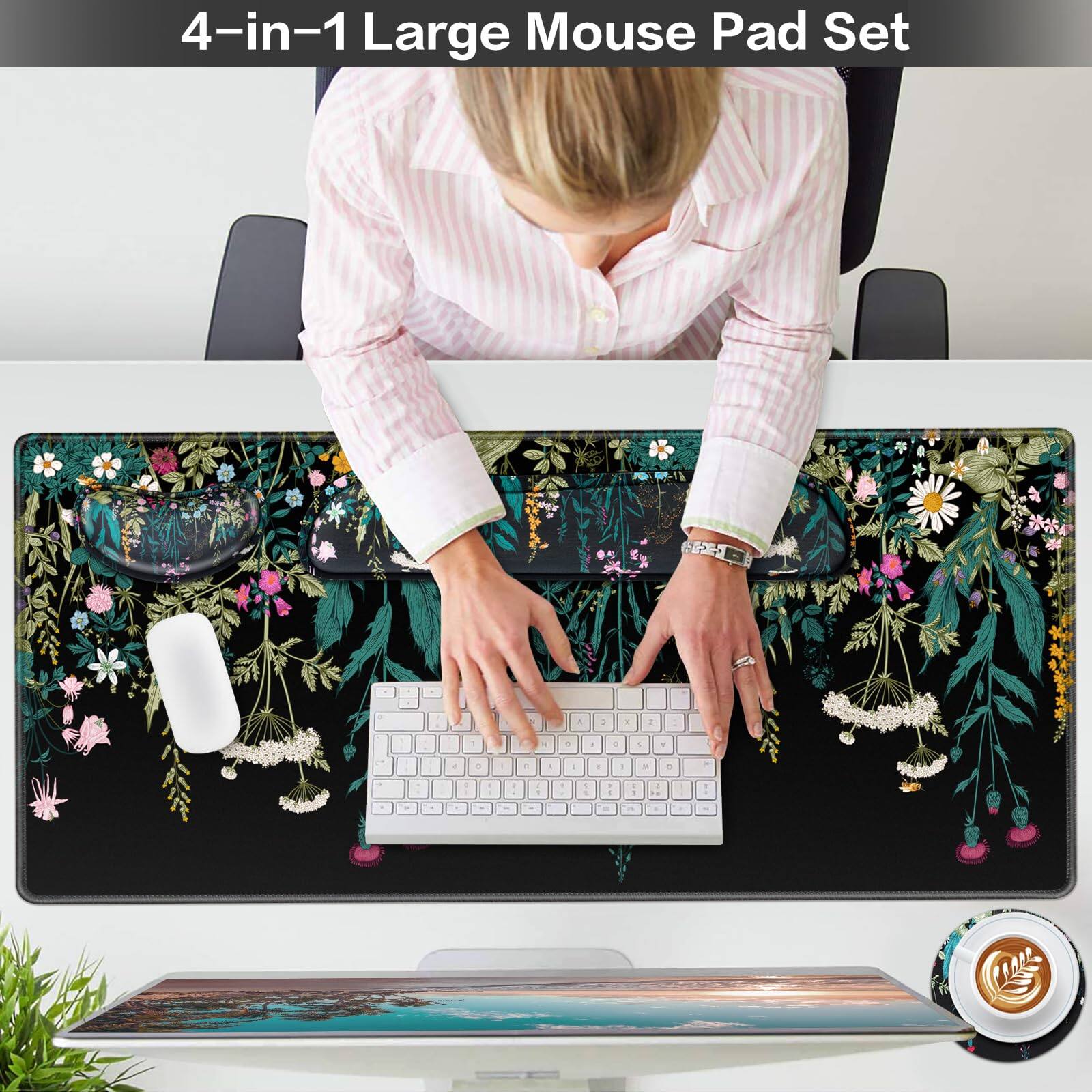 4-in-1 Large Mouse Pad Set