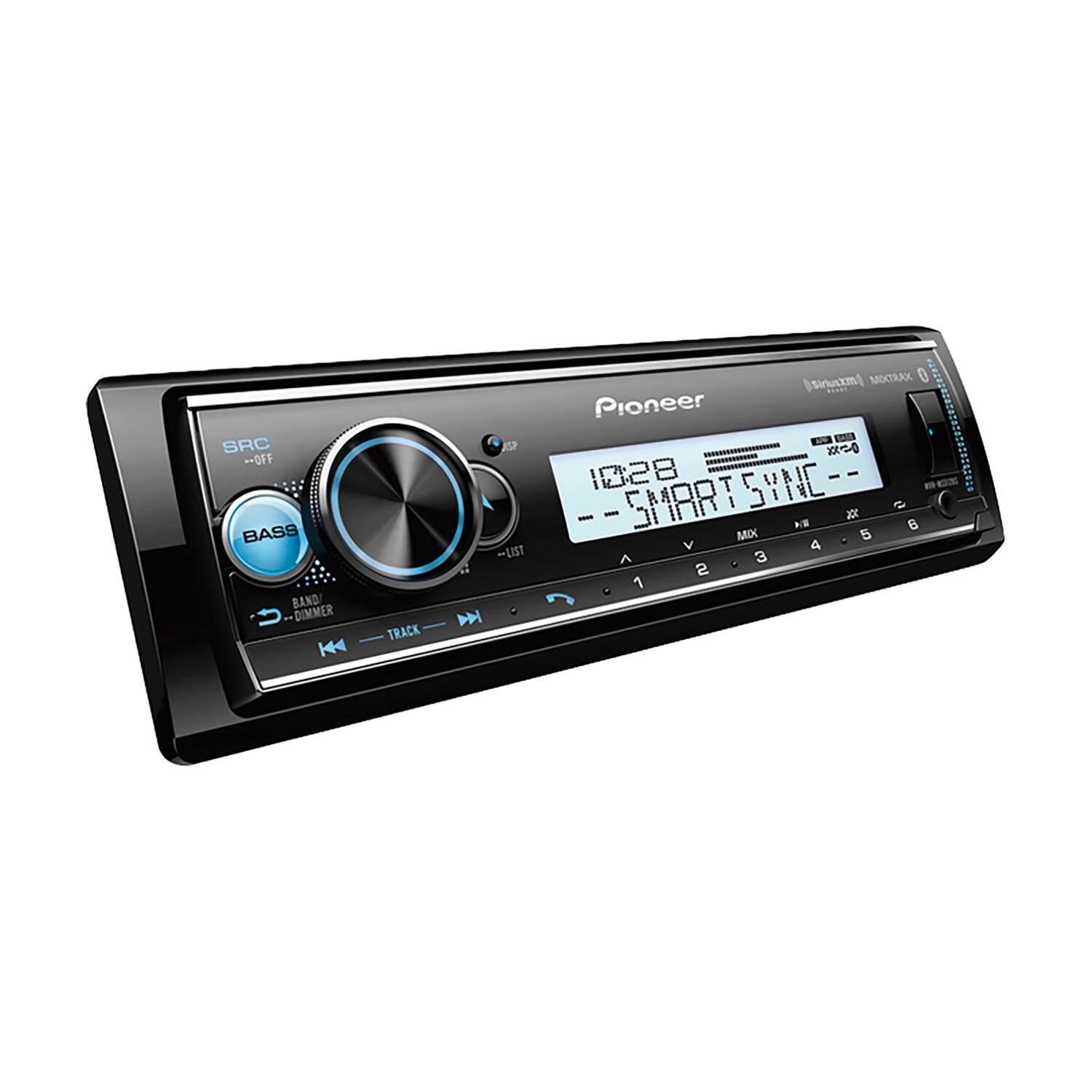 Pioneer MVH MS512BS Marine Head Unit, Single DIN, LCD, Smart Sync