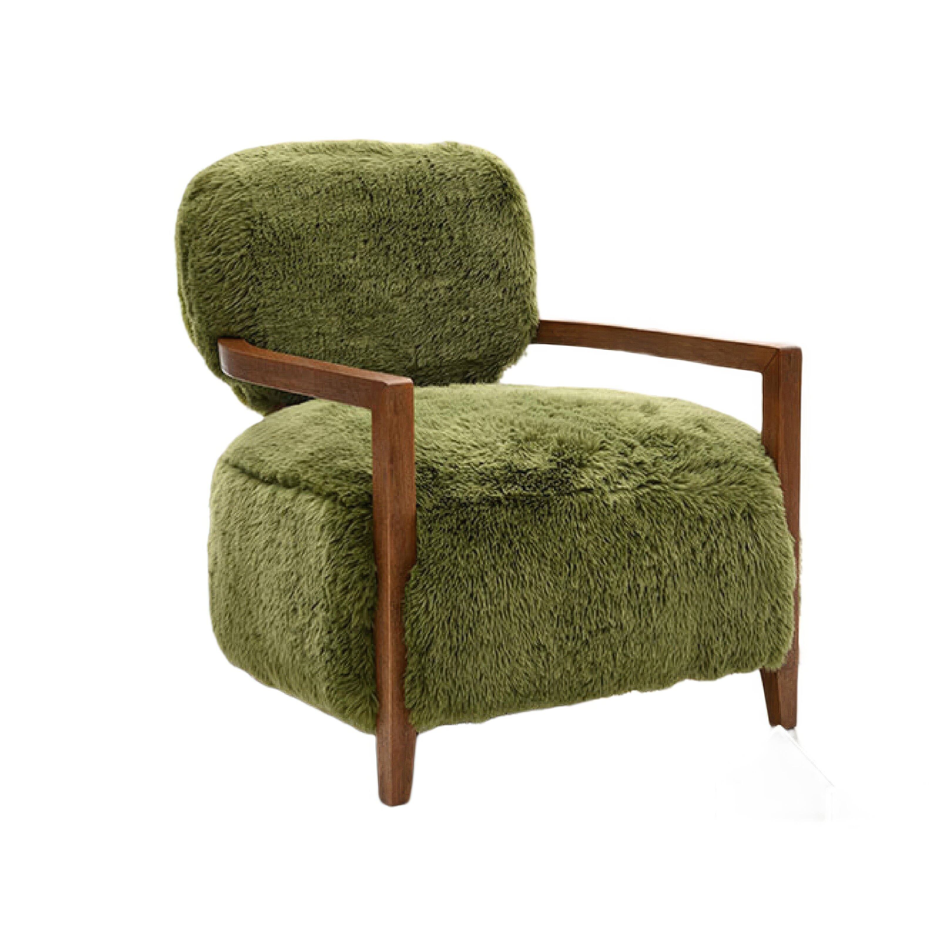 Green And Brown Accent Chair