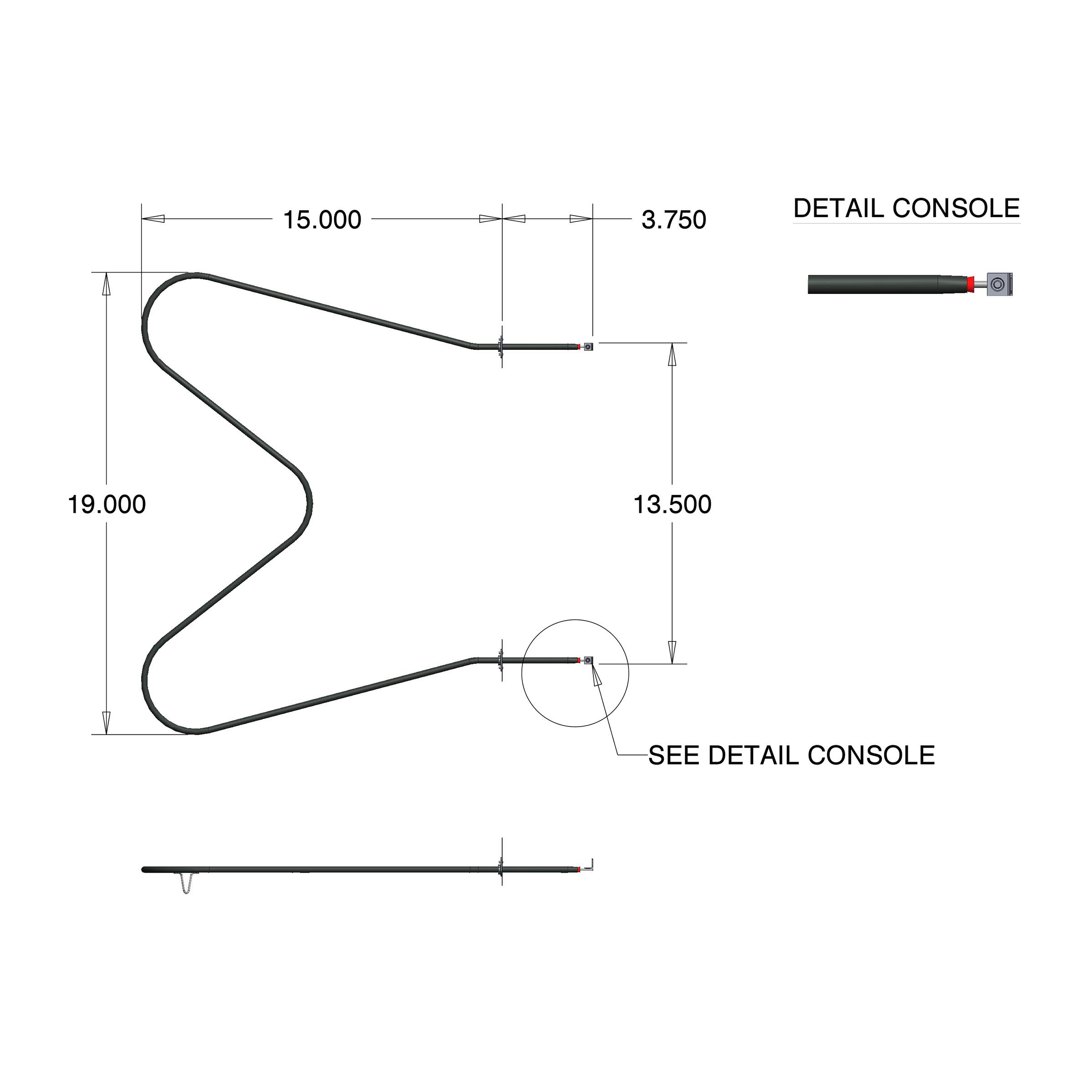 15.000 + 3.750 DETAIL CONSOLE - 19.000 13.500 SEE DETAIL CONSOLE