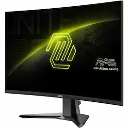 MSI - MAG 27CQ6F 27" Class WQHD Curved Screen Gaming LED Monitor - 16:9 - 27" Viewable - Rapid Vertical Alignment - Black