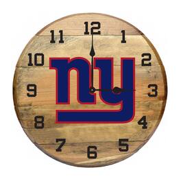 Imperial - New York Giants Oak Barrel Clock - Multicolor