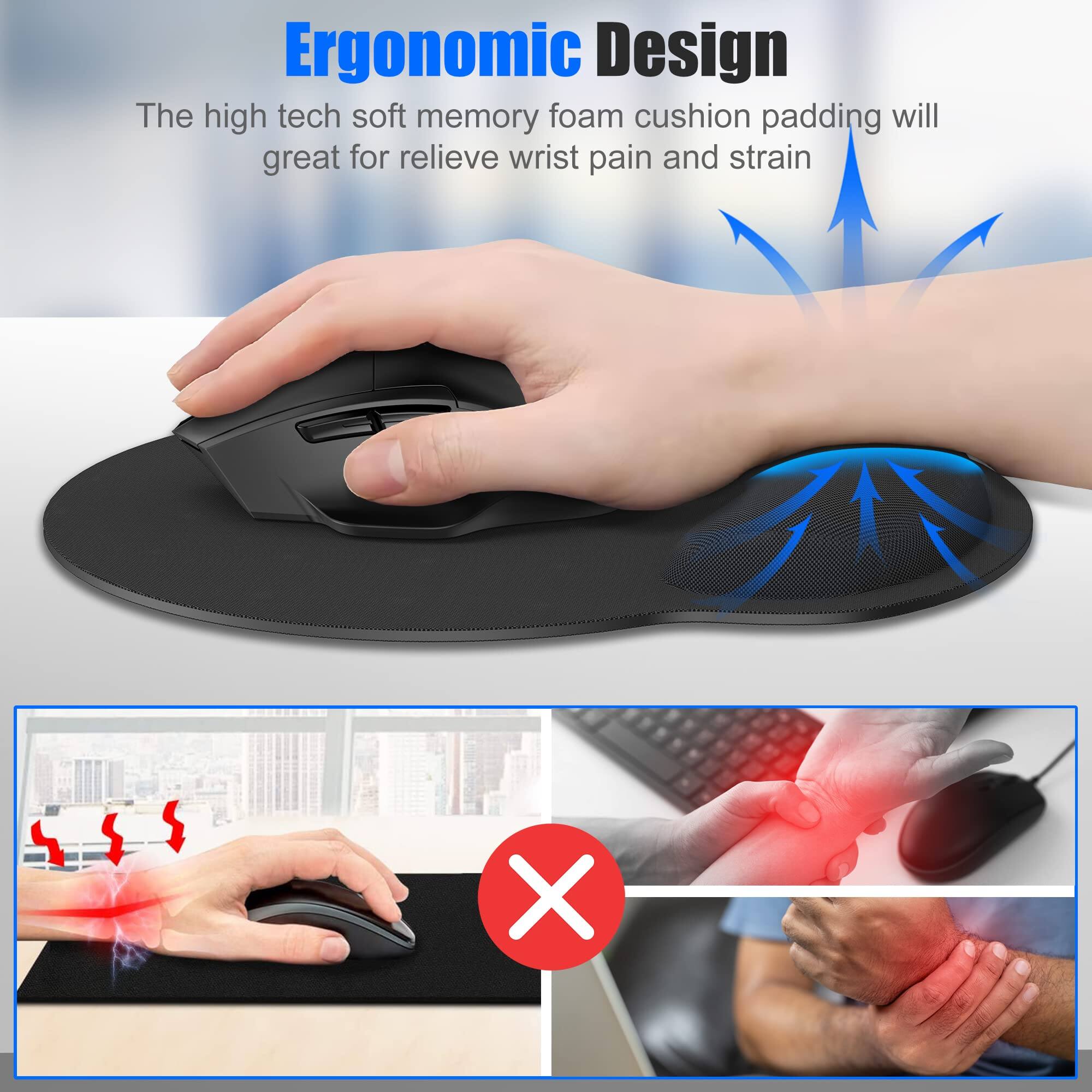 Ergonomic Design

The high tech soft memory foam cushion padding will great for relieve wrist pain and strain